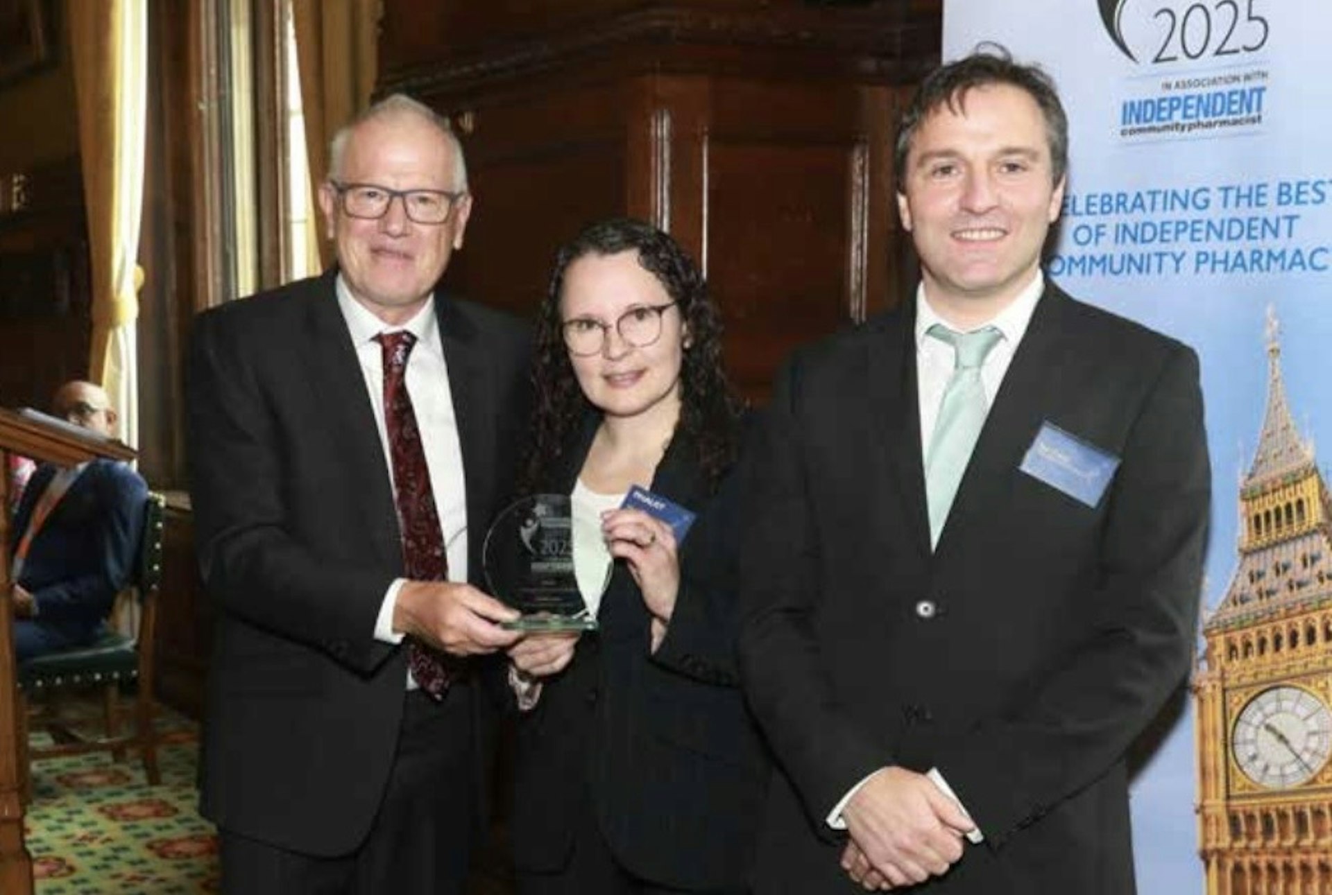 Sharon Lucas winning the Pharmacy Technician of the Year award